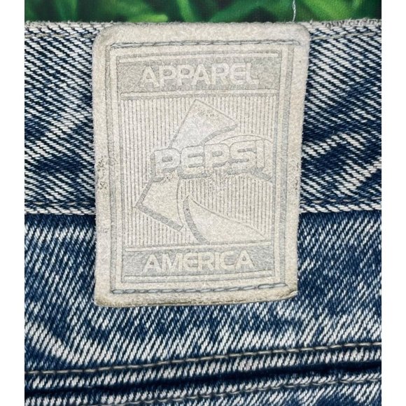 Vintage Pepsi Apparel America Jeans Acid Washed High Waisted 32x28 1980s USA - Picture 7 of 9